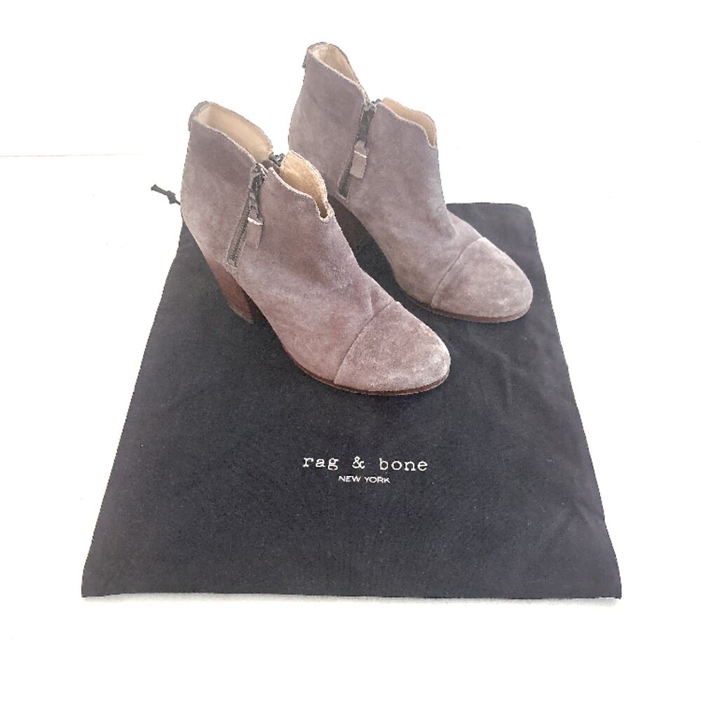 Rag and Bone Margot Suede Ankle Gray Booties - 7.5